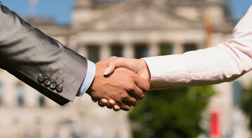 Men shaking hands